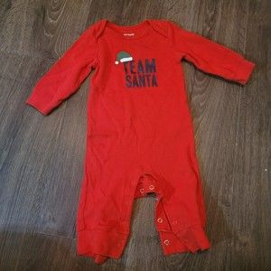 Carter's Team Santa romper 6 months